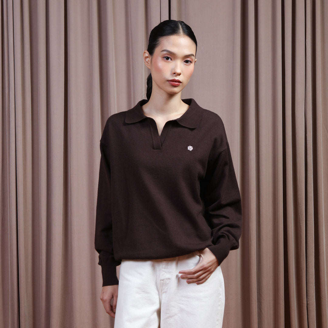 Evelyn Dark Brown Top
