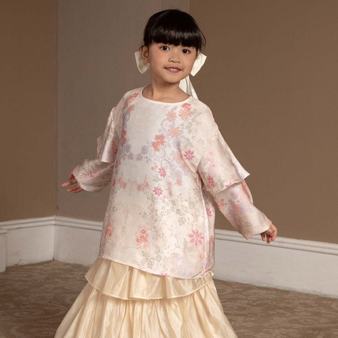 Evalina Girl Top Peach