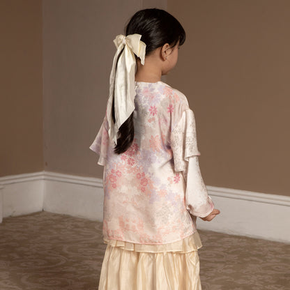 Evalina Girl Top Peach