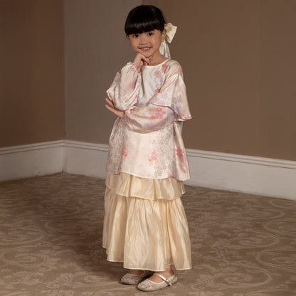 Evalina Girl Top Peach