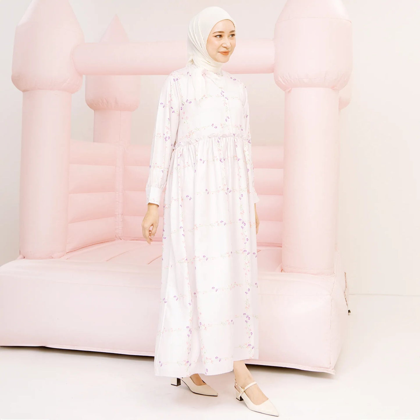 Faye Soft Pink Dress | HijabChic