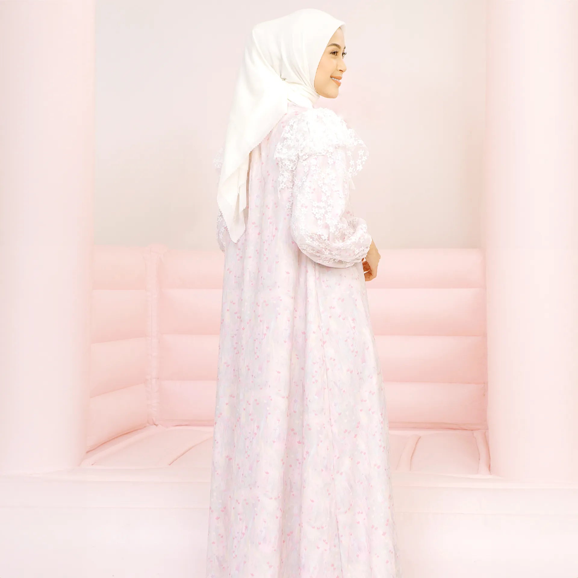 Fiya Sage Pink Dress | HijabChic