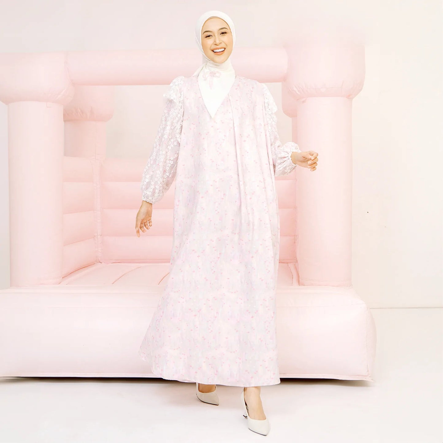 Fiya Sage Pink Dress | HijabChic