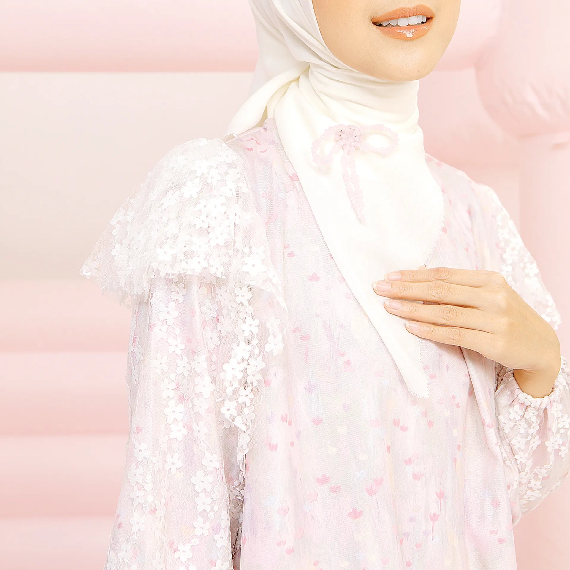 Fiya Sage Pink Dress | HijabChic