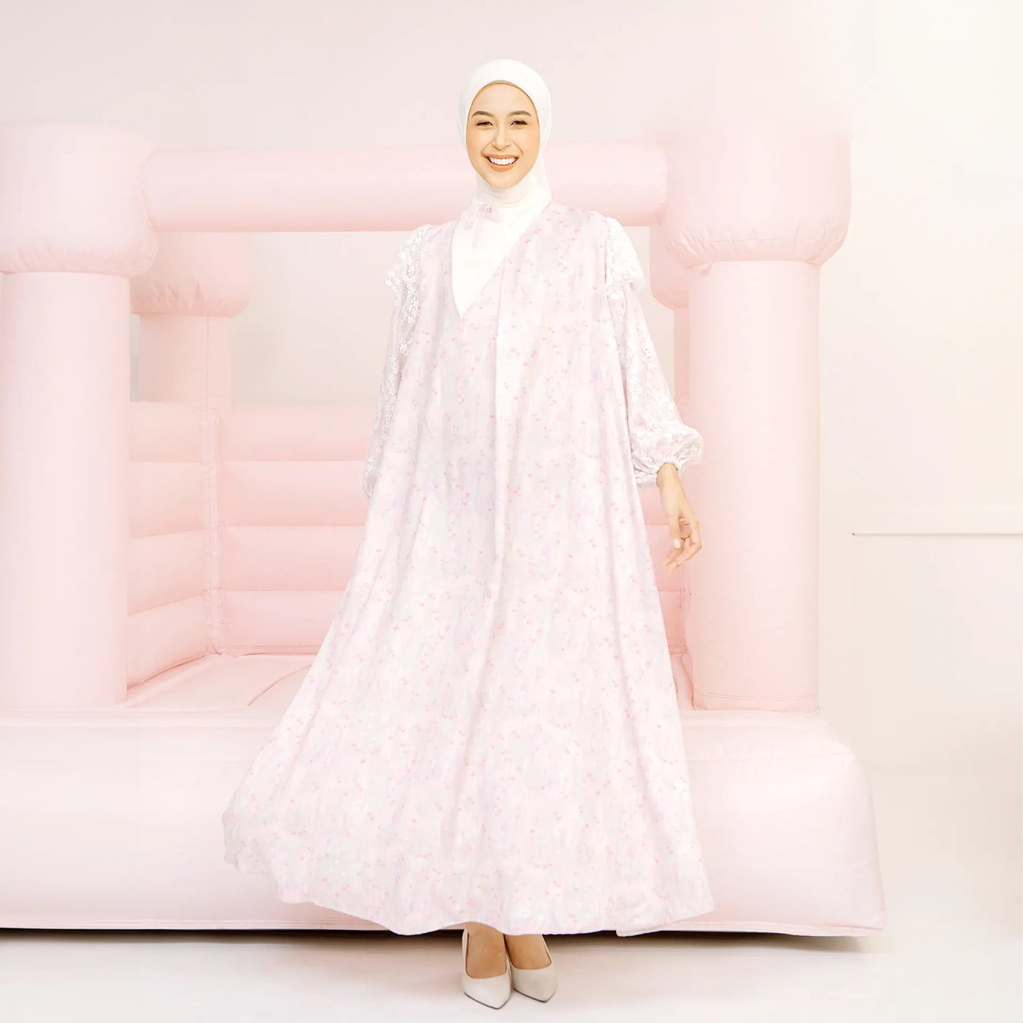 Fiya Sage Pink Dress | HijabChic