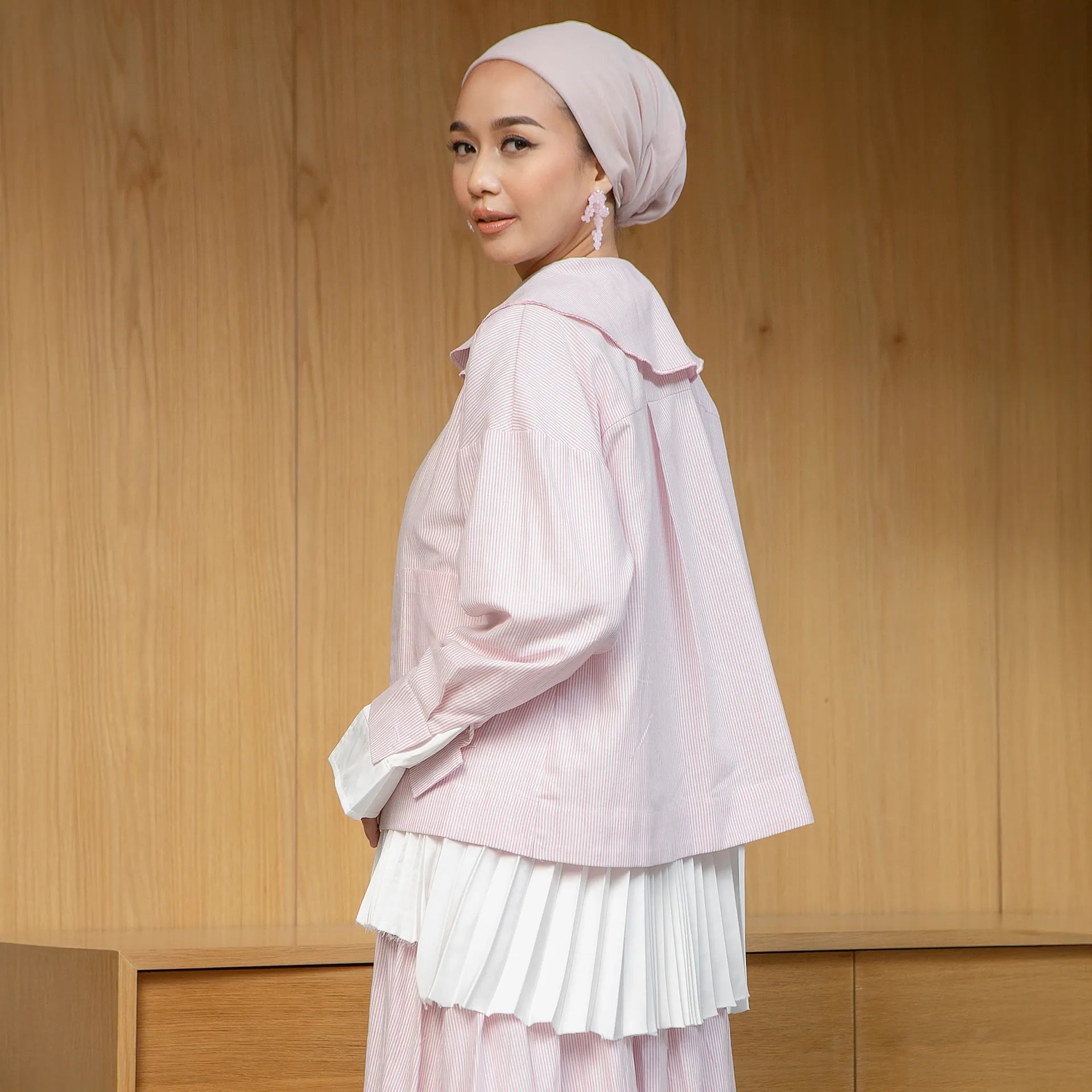 Goya Pale Pink Outerwear | HijabChic