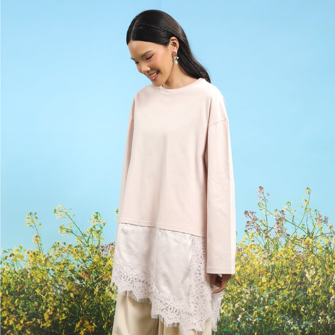 Kaluna Lace Baby Pink Top