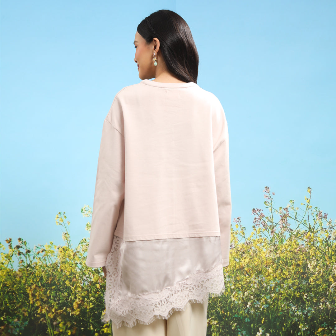 Kaluna Lace Baby Pink Top