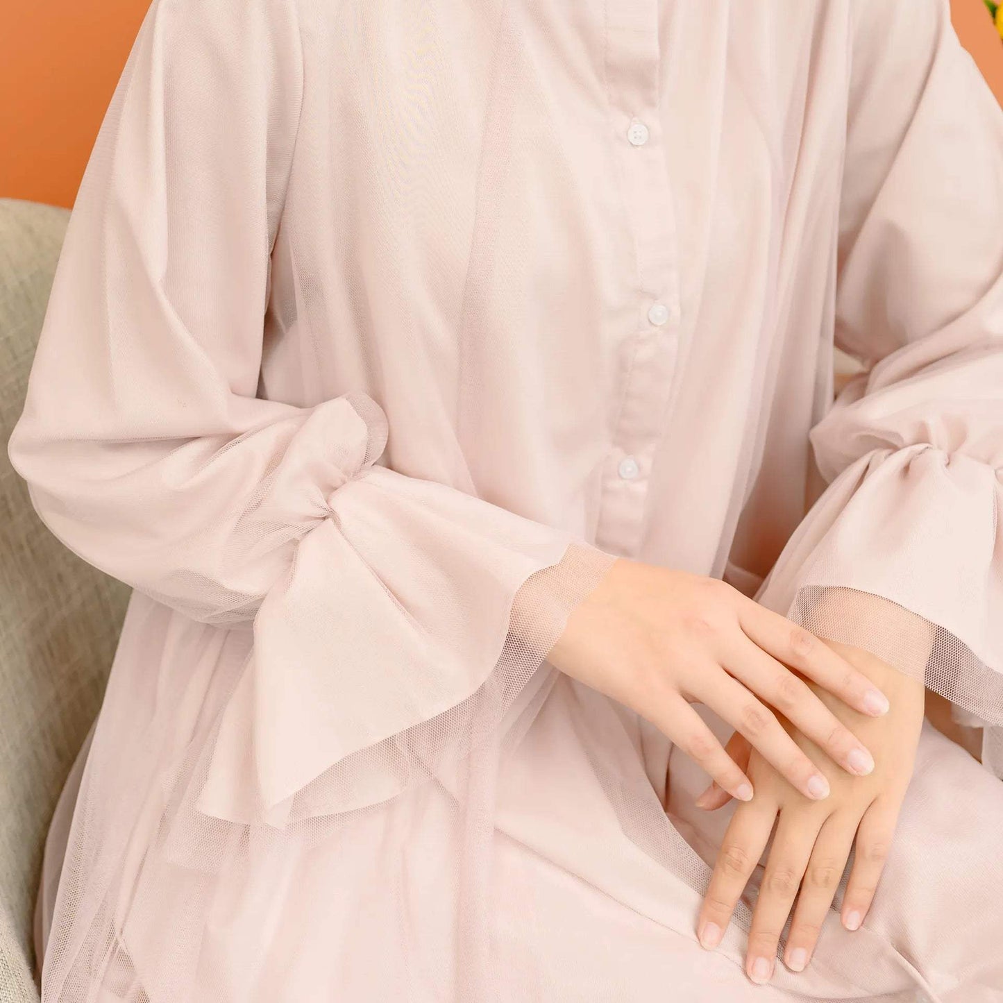 katie dusty pink top hijabchic atasan tulle 2