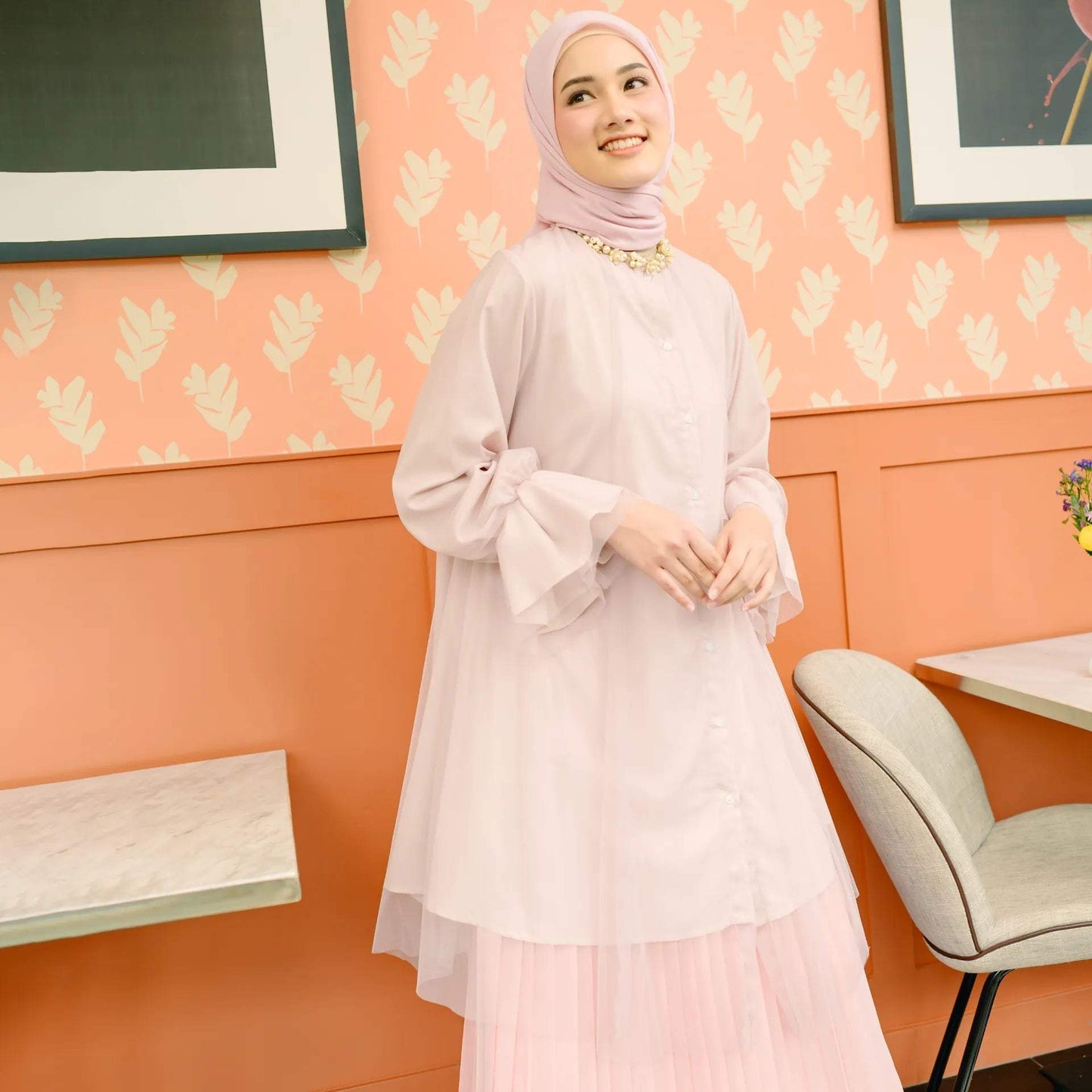 katie dusty pink top hijabchic atasan tulle 3