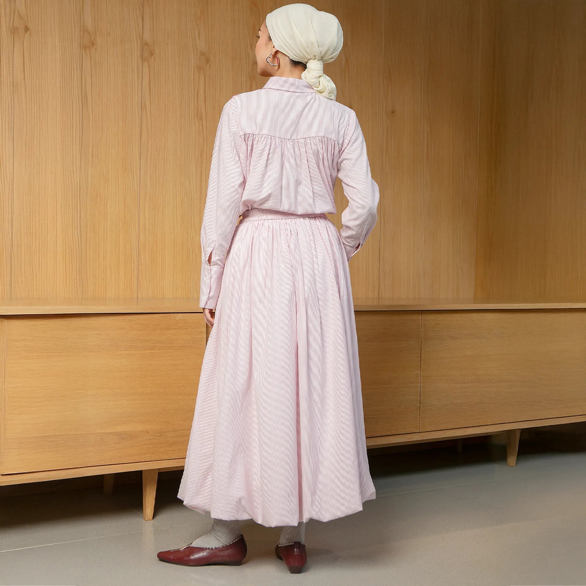 Liu Pale Pink Ballon Skirt | HijabChic