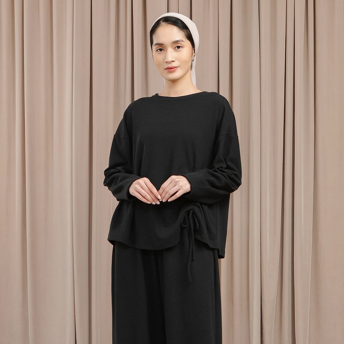 Lona Top - Atasan Knit Tali Serut Adjustable