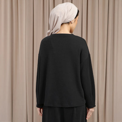 Lona Top - Atasan Knit Tali Serut Adjustable