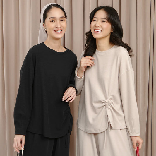 Lona Top - Atasan Knit Tali Serut Adjustable