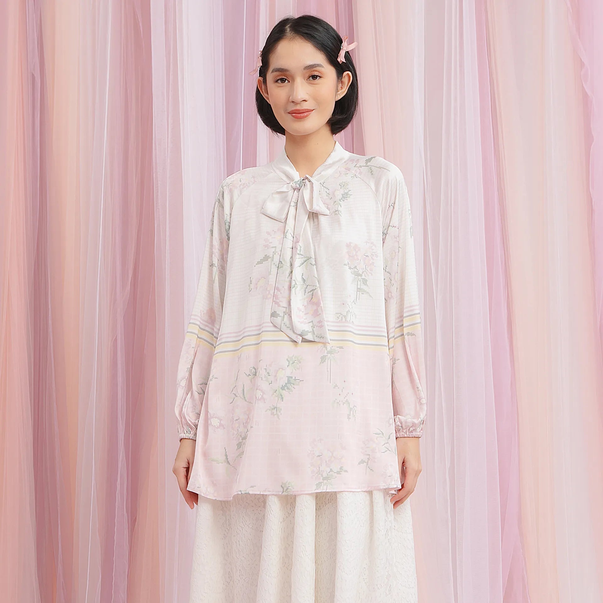 Lucie Creme Pink Shirt | HijabChic