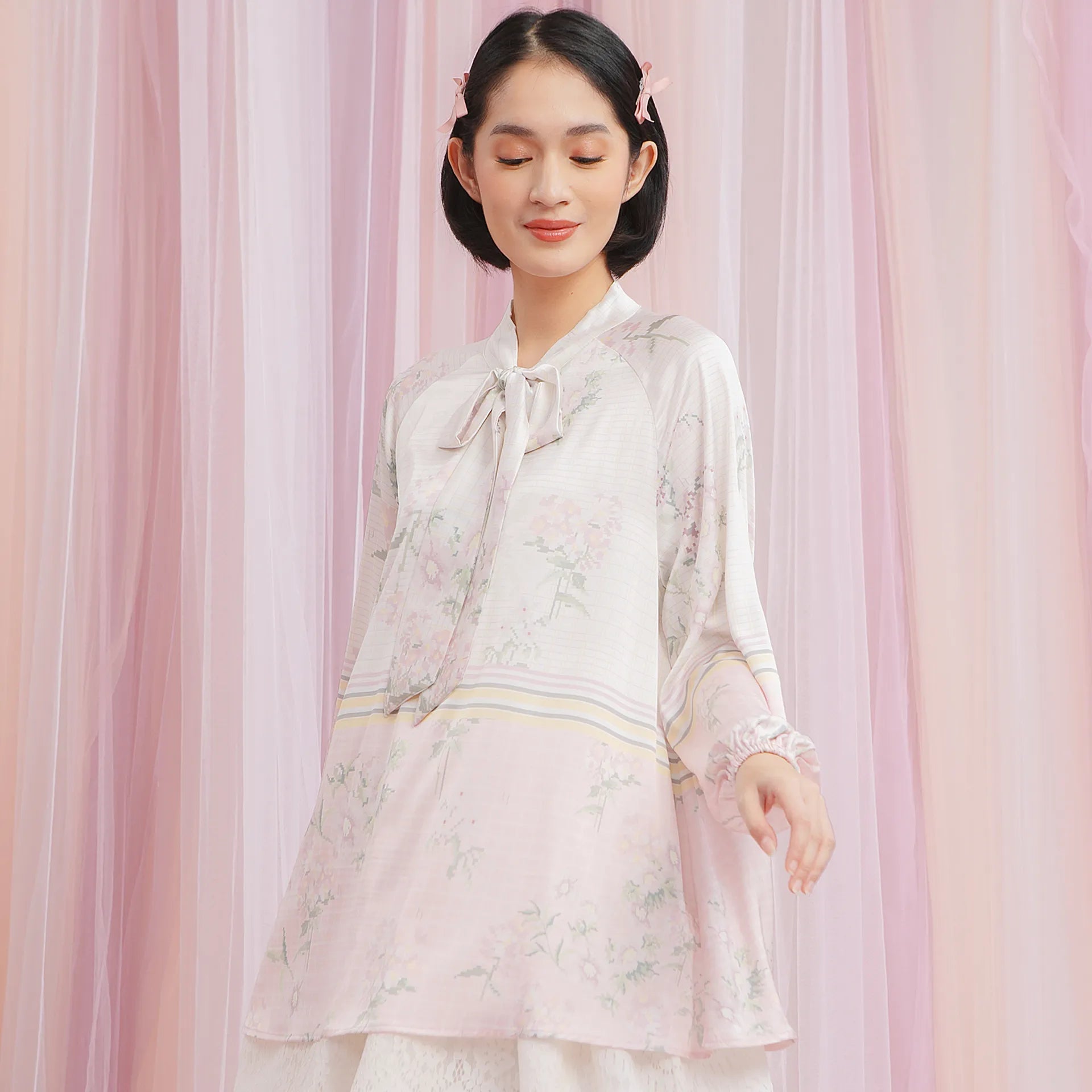 Lucie Creme Pink Shirt | HijabChic