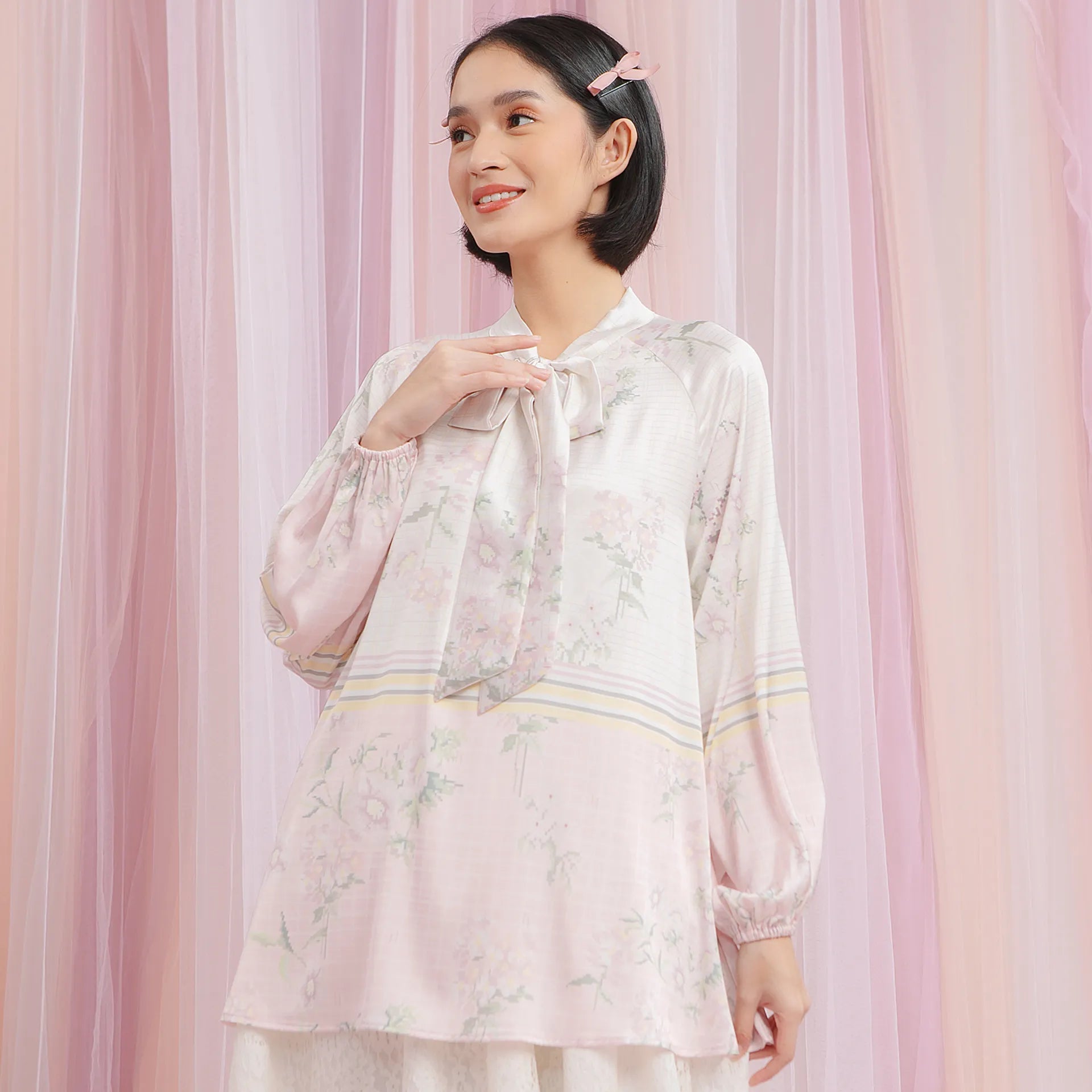 Lucie Creme Pink Shirt | HijabChic