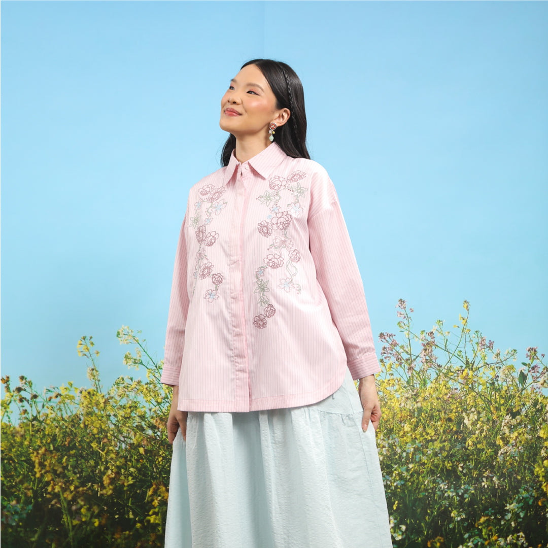 Leanne Pink Top
