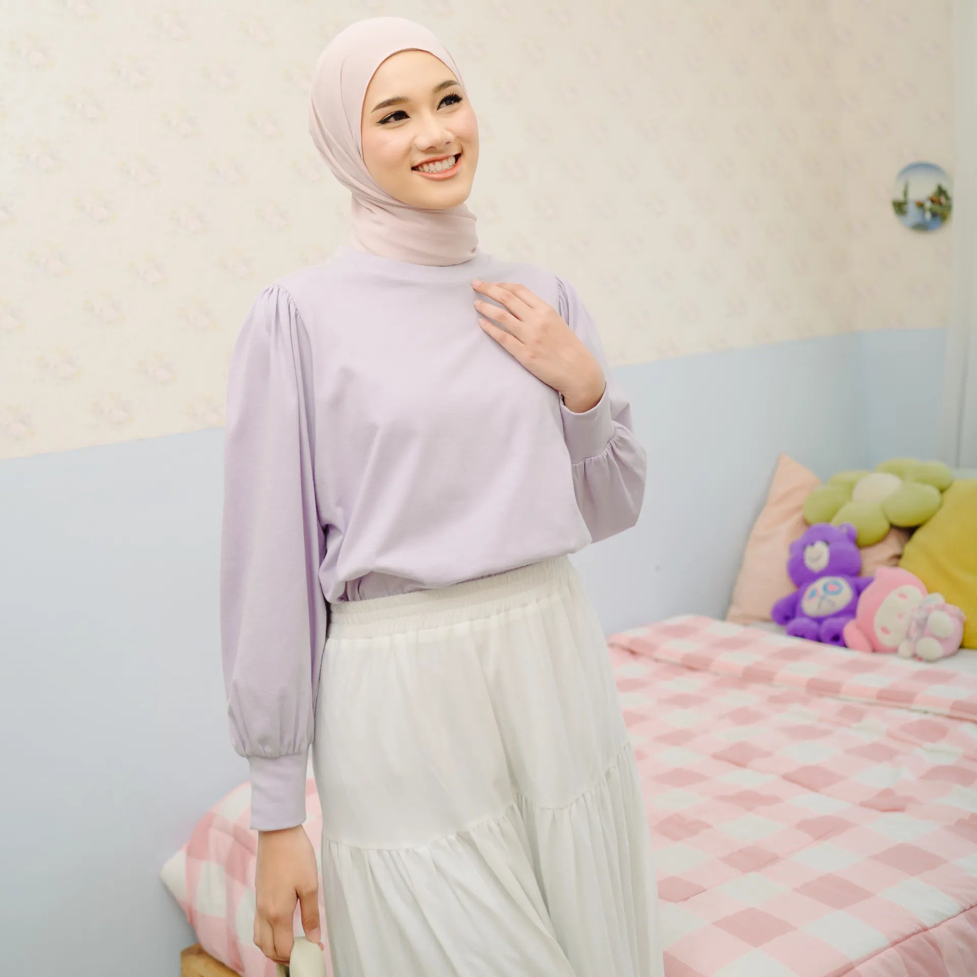 Uzma Lilac Tops | HijabChic