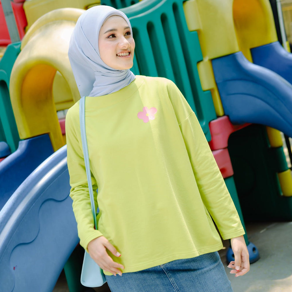 Rachel Lime Green Tops (HijabChic Pink X Rania) | HijabChic