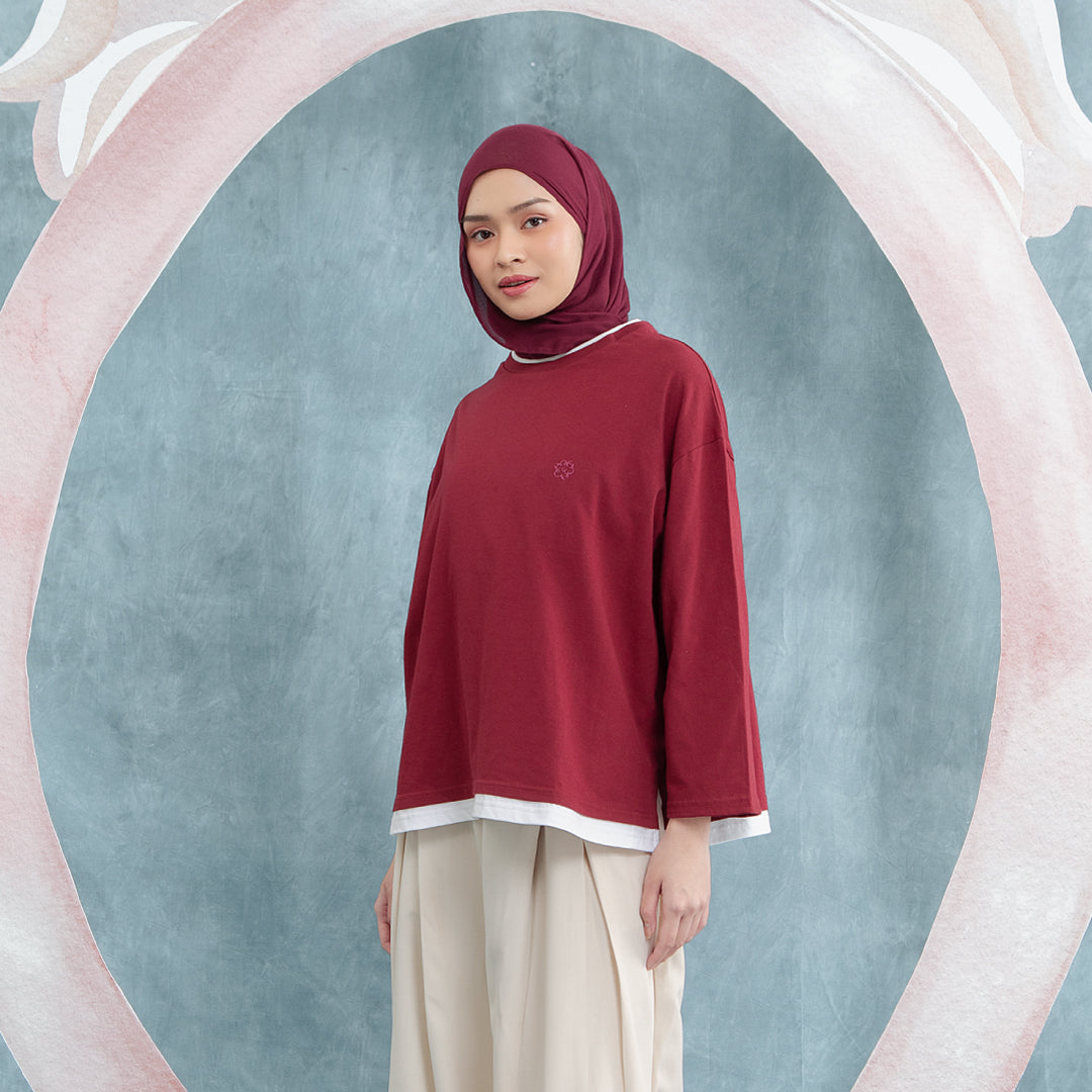 Rora Maroon Top