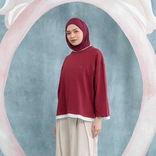 Rora Maroon Top
