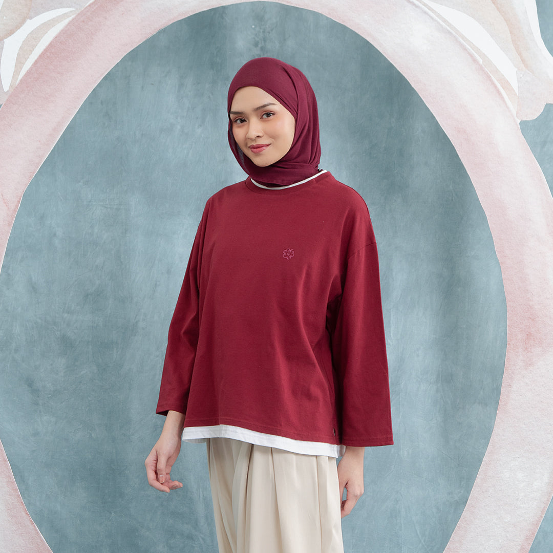 Rora Maroon Top
