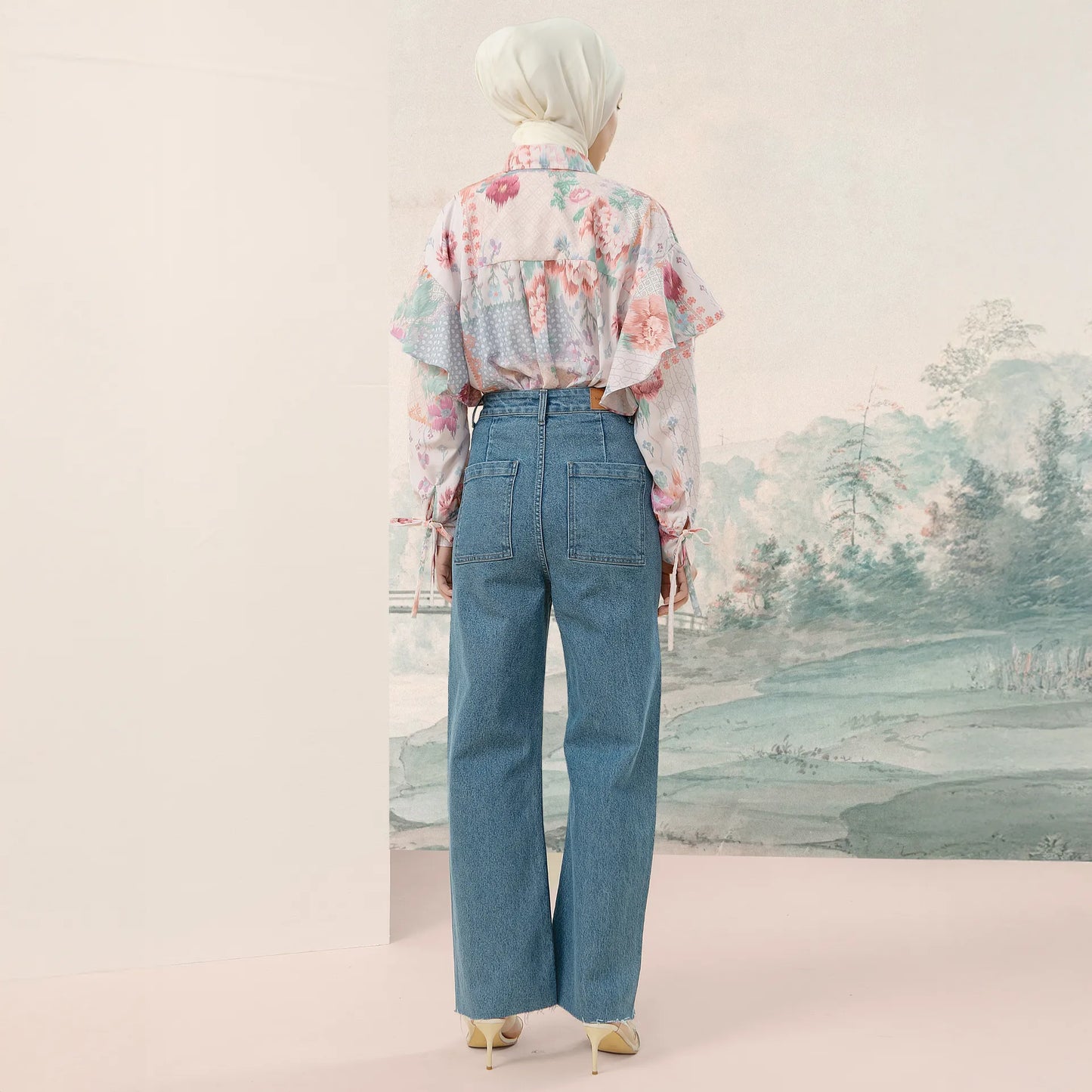 Glenda Medium Blue Denim Pants