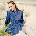 Marine Blue Denim Tops | HijabChic