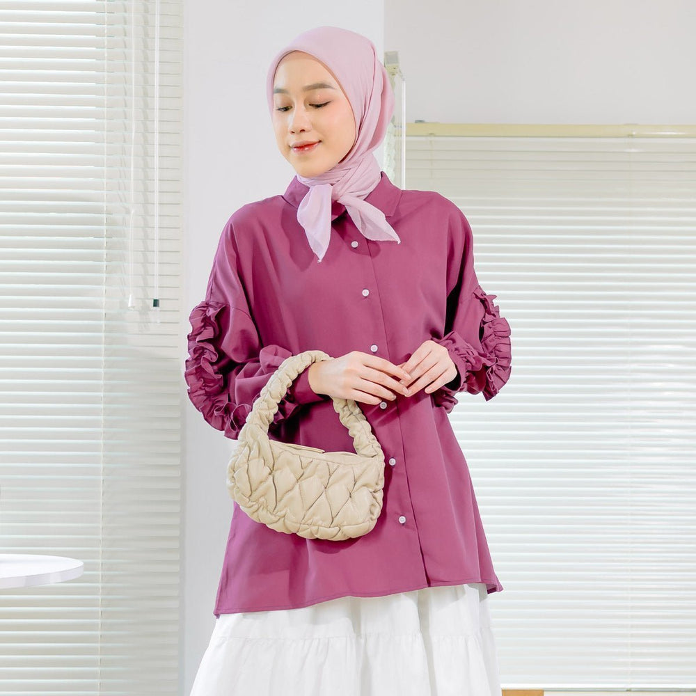Clarie Maroon Tops | HijabChic
