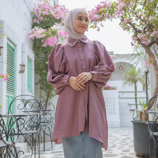 alta mauve tunic hijabchic atasan blouse