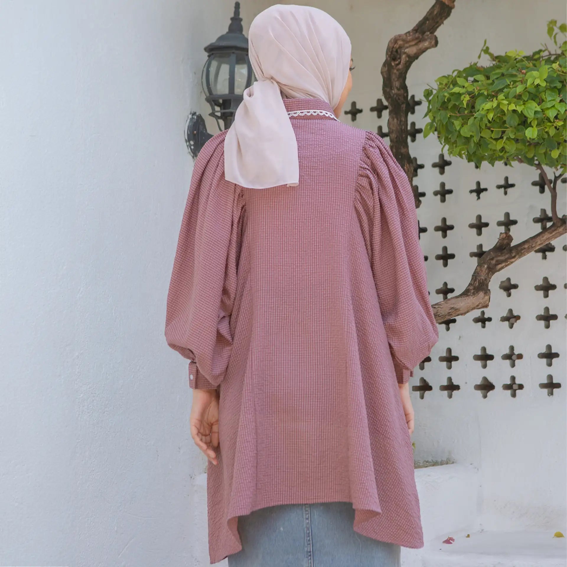 alta mauve tunic hijabchic atasan blouse