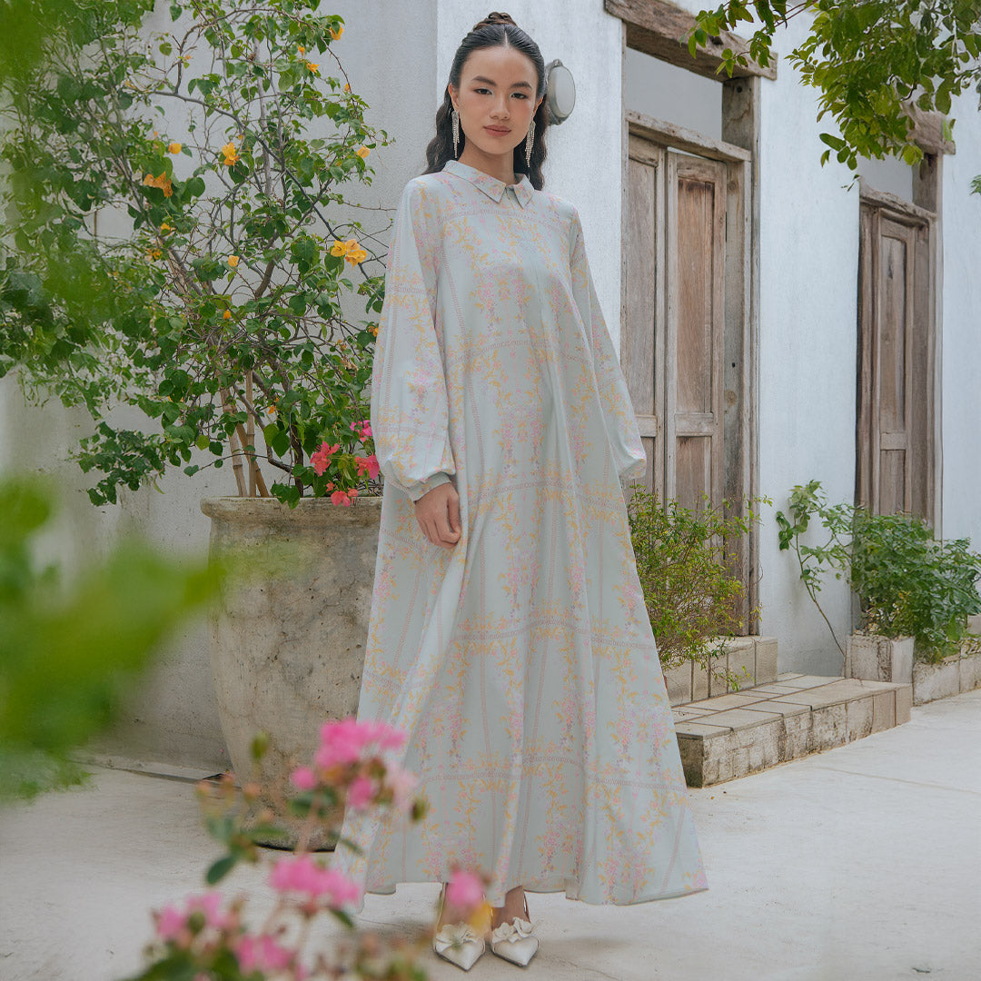 Melvena Dress Mist Blue