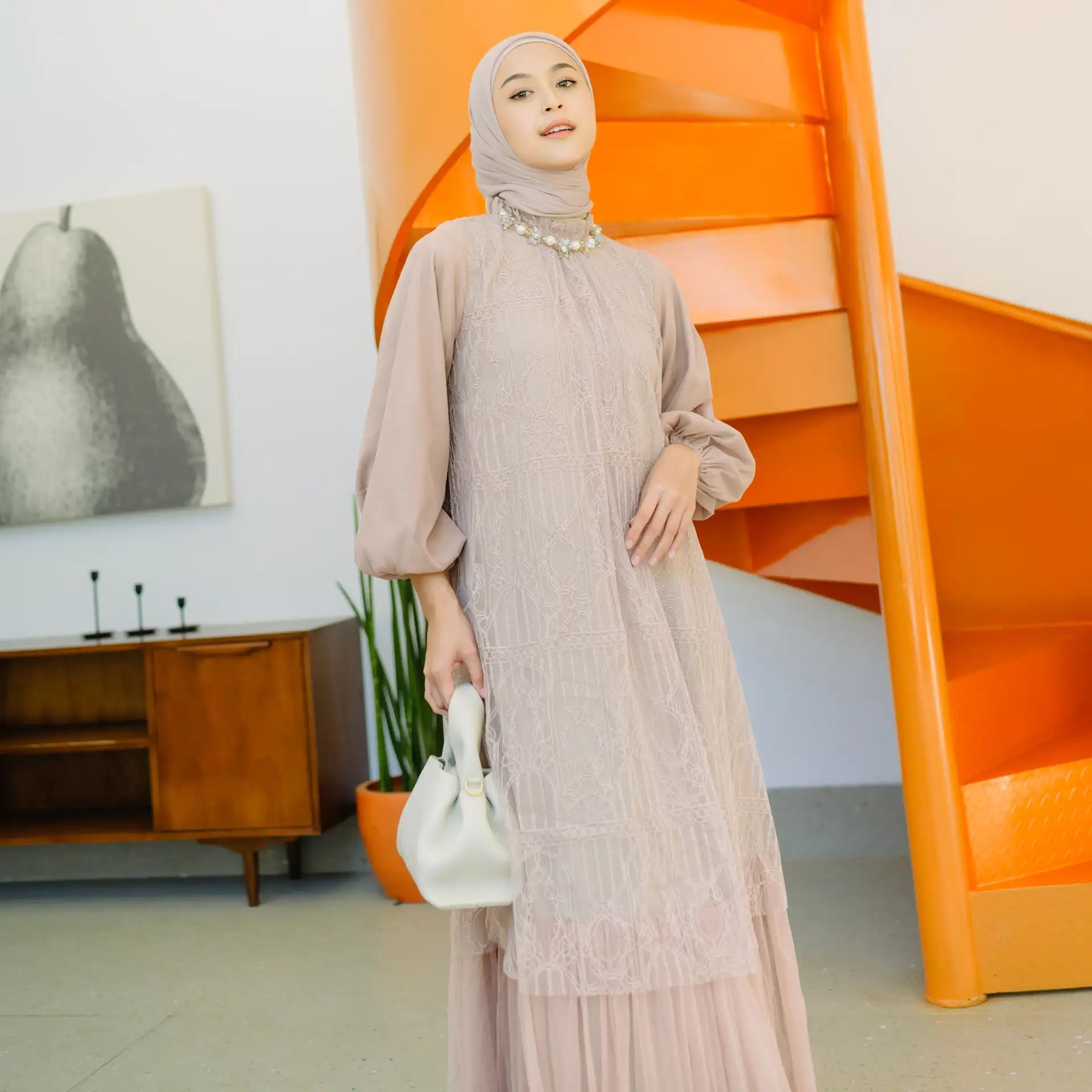 Syahira Mocca Dress  hijabchic dress 3