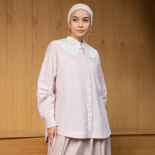 Noten Pale Pink Top | HijabChic