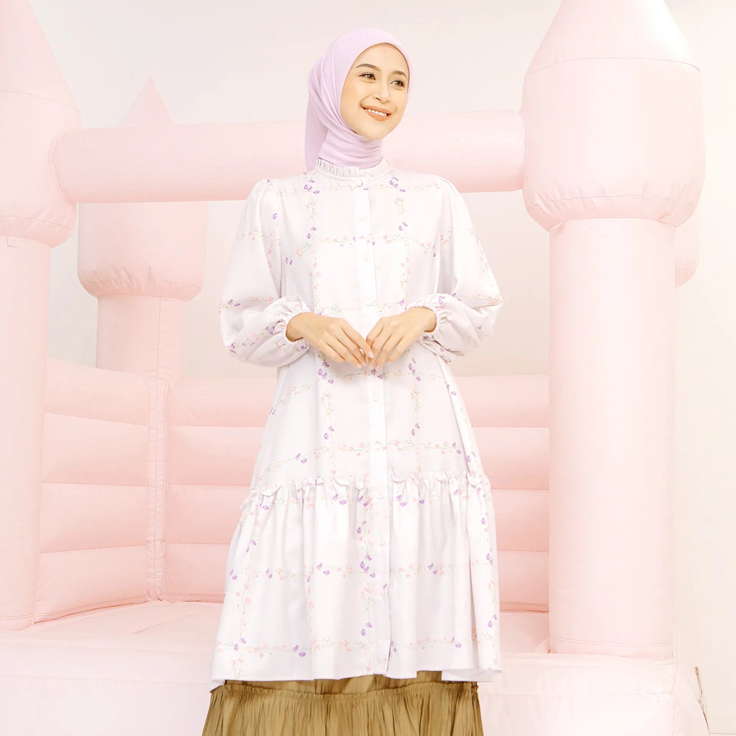 Elora Soft Pink Tunic | HijabChic