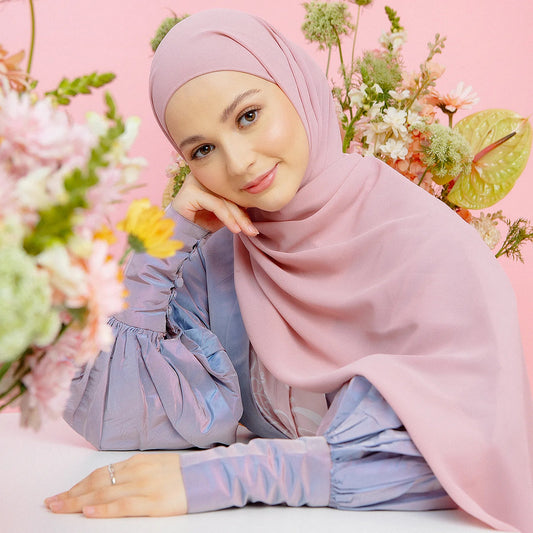 Azima Pink Shadow Instant Pashmina