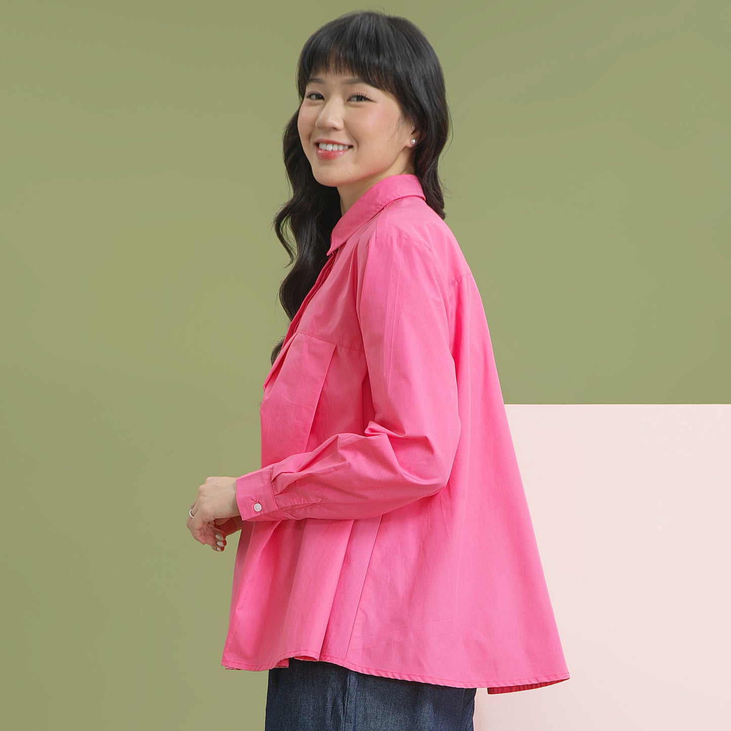 Kanaya Top - Kemeja Basic Katun Polos