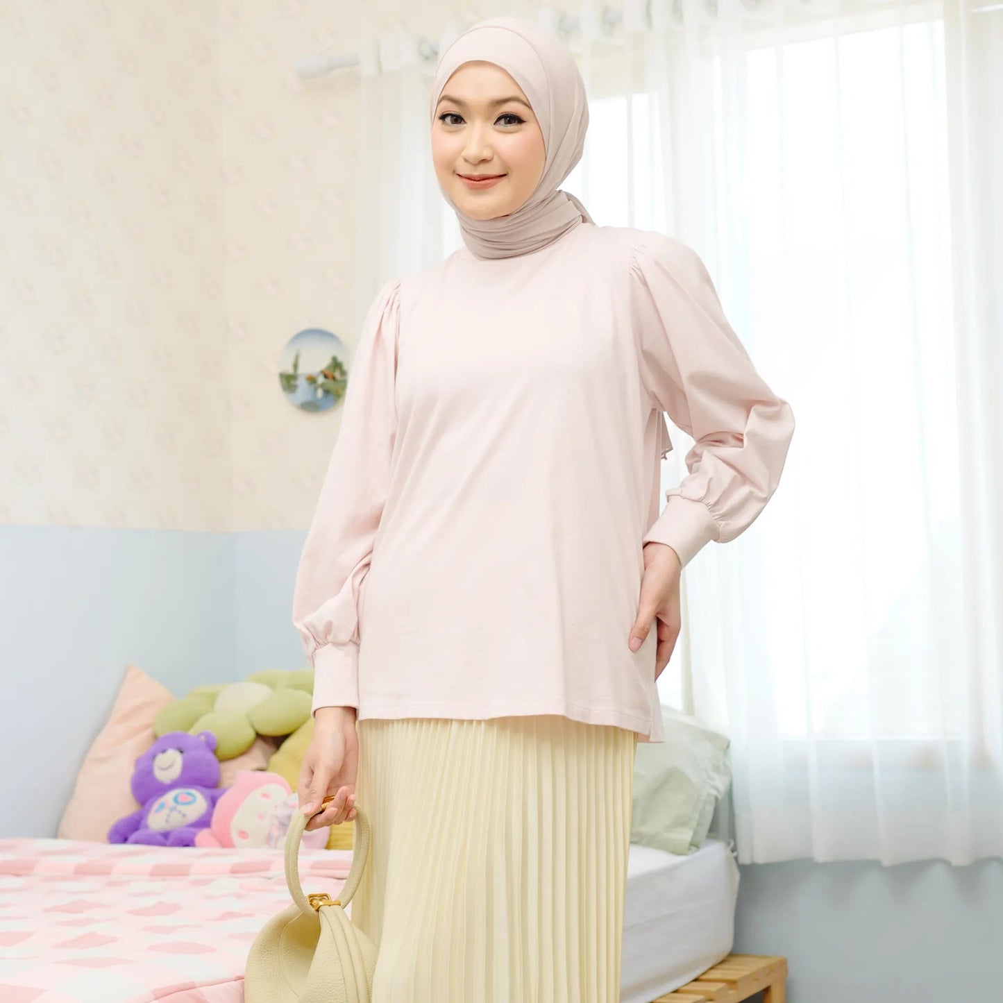 Uzma Peach Pink Tops | HijabChic