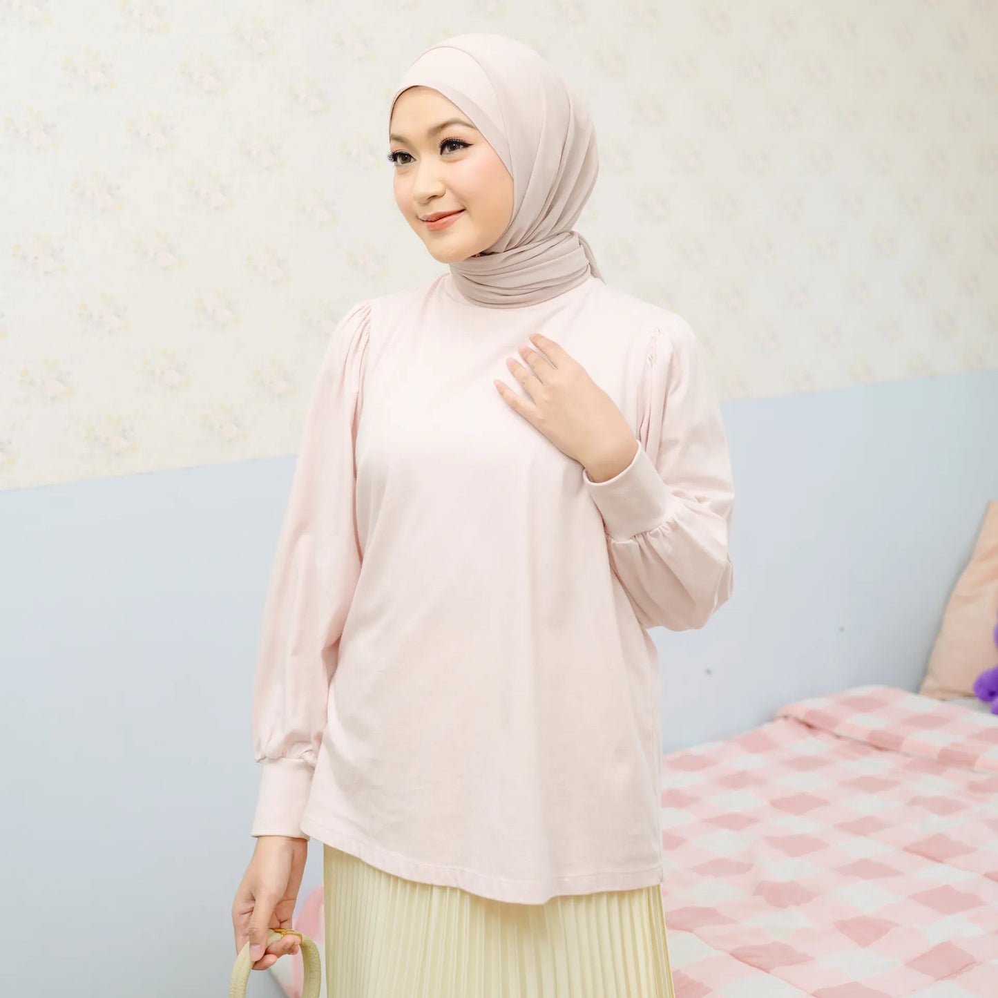 Uzma Peach Pink Tops | HijabChic