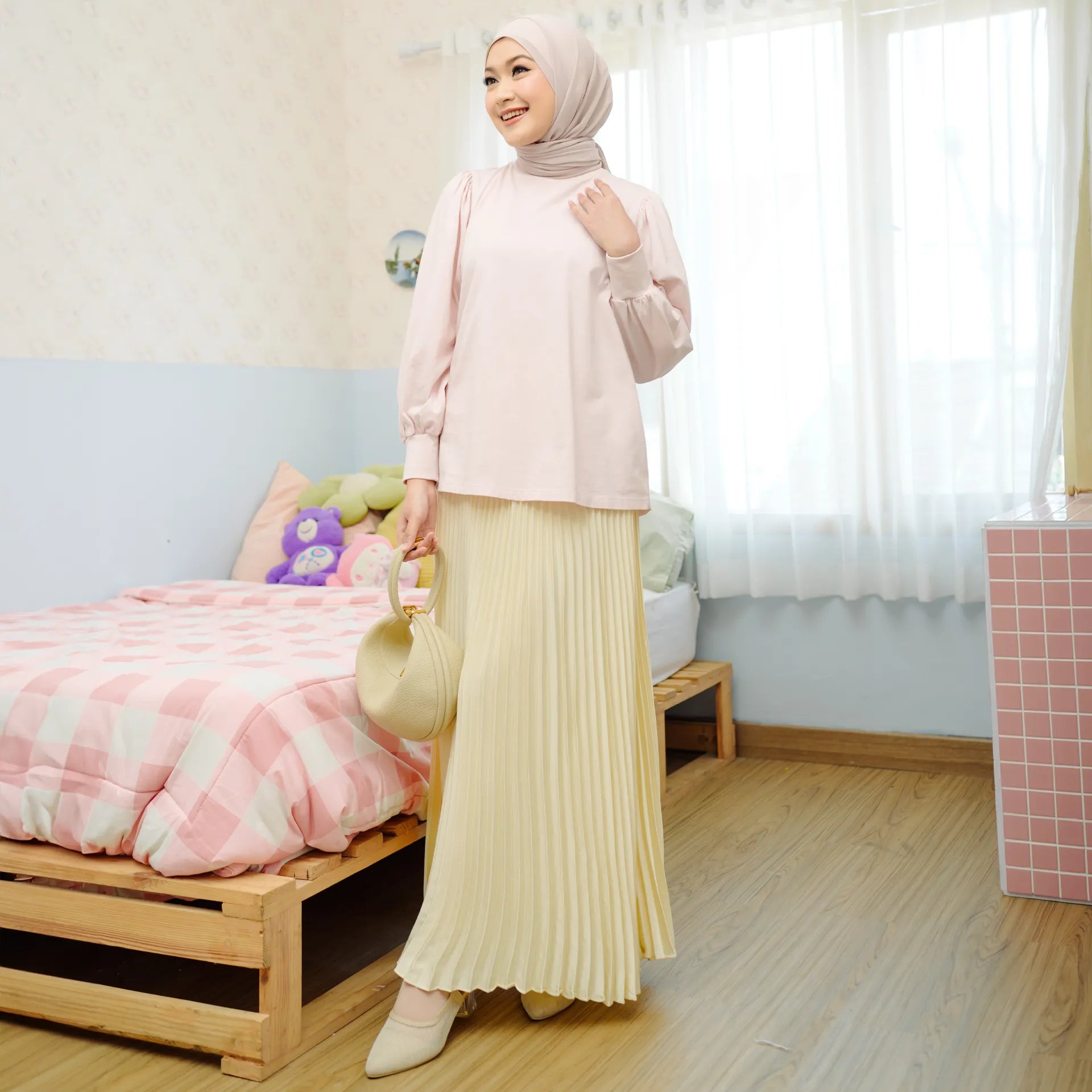 Uzma Peach Pink Tops | HijabChic