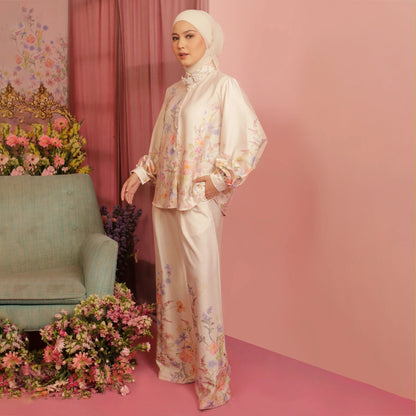 Preena Flora Botanica Beige Pants | HijabChic