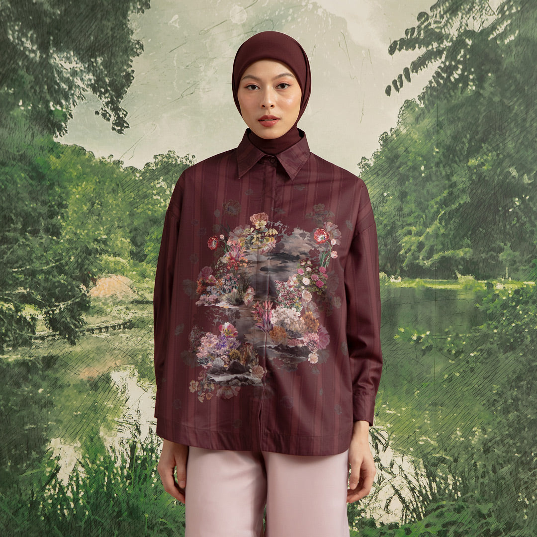 Rachelle Maroon Top