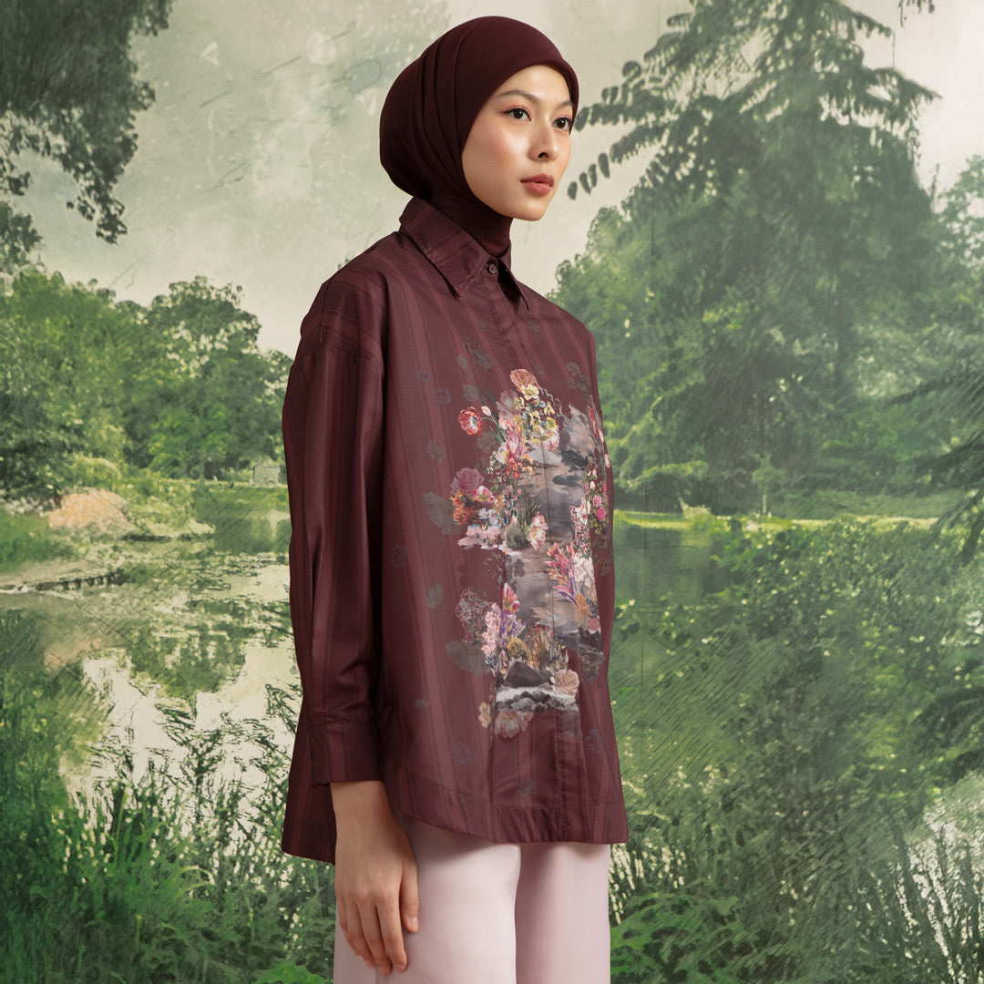 Rachelle Maroon Top