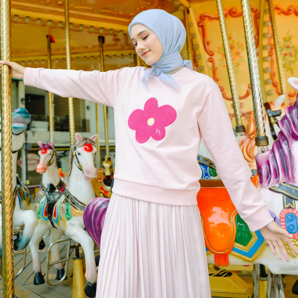 Raline Rose Pink Sweater Tops (HijabChic Pink X Rania) | HijabChic