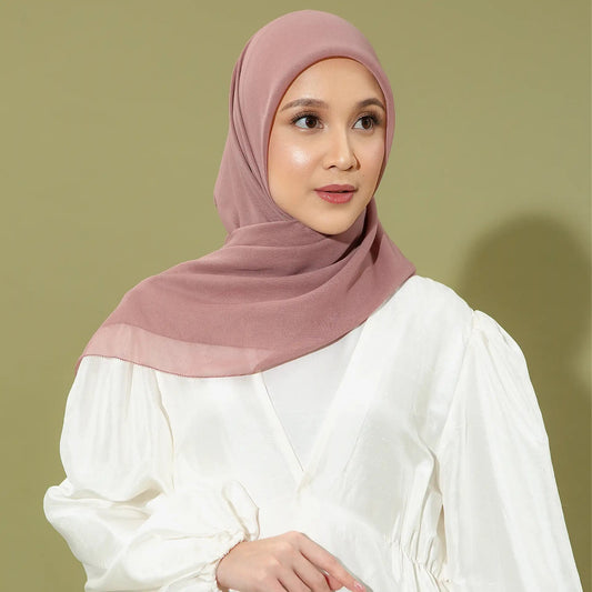 nura scarf rosewood hijabchic kerudung segi empat