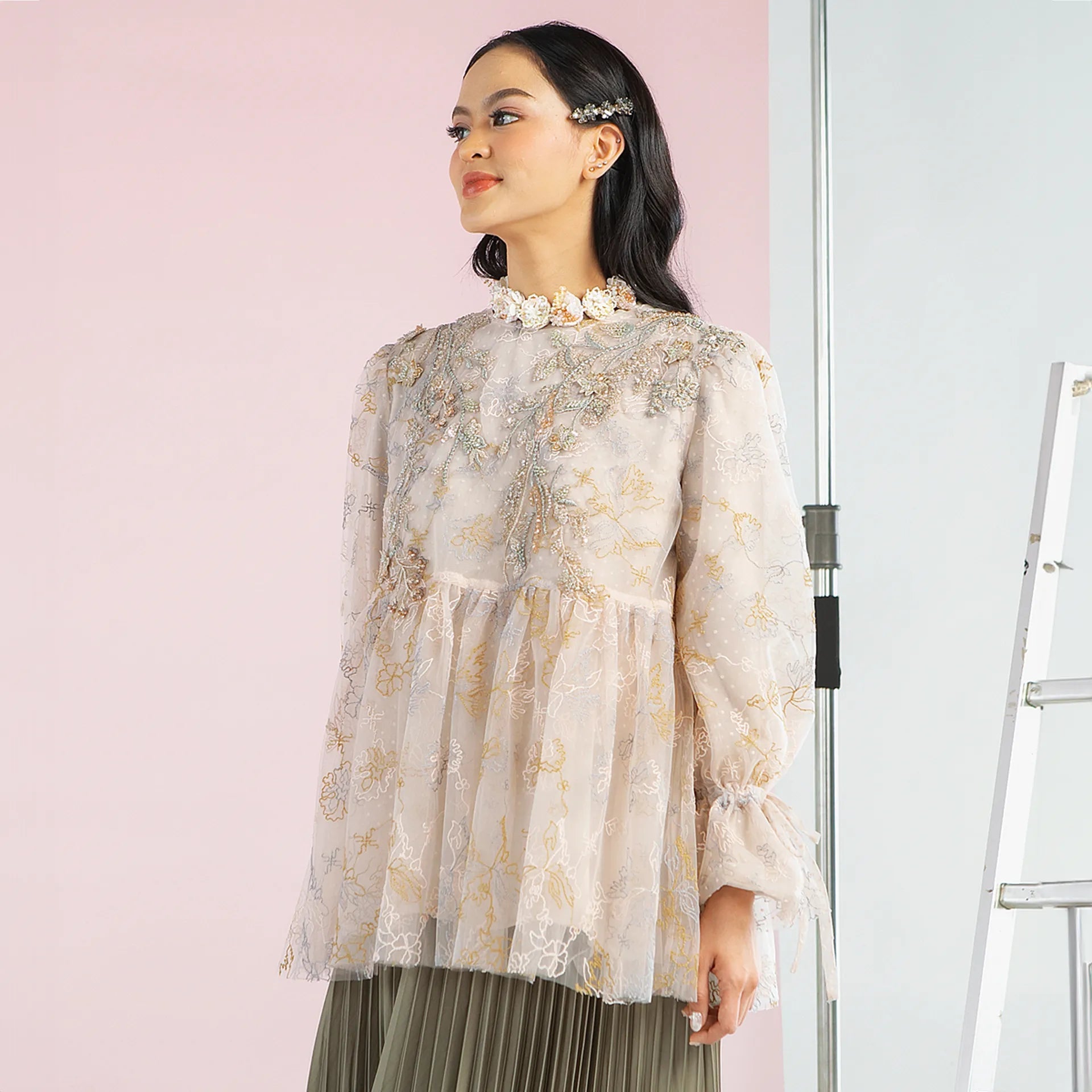 Seraphine Gold Top | HijabChic