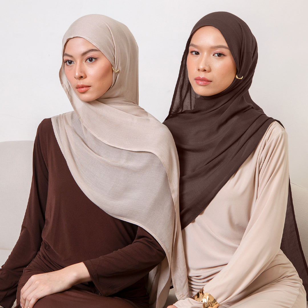 Bundling Pashmina Viscose Safara+ Magnetic Hijab Pins