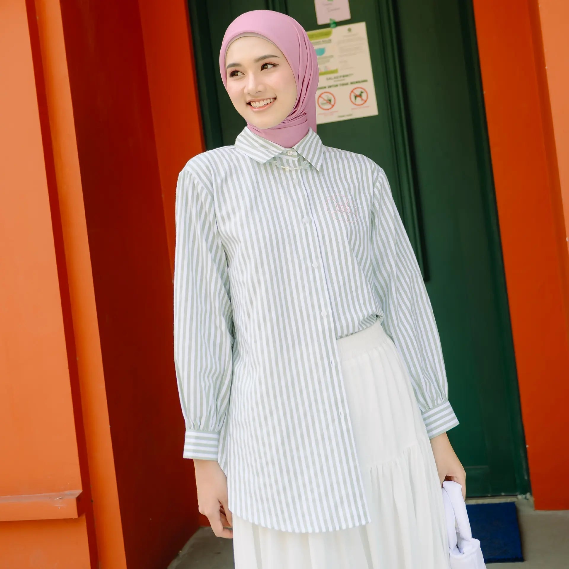 Rania Sage Tops (HijabChic Pink X Rania) | HijabChic
