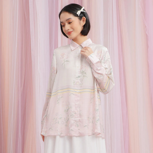 Telma Creme Pink Shirt | HijabChic